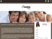 Tablet Screenshot of precisionsmilesdental.com